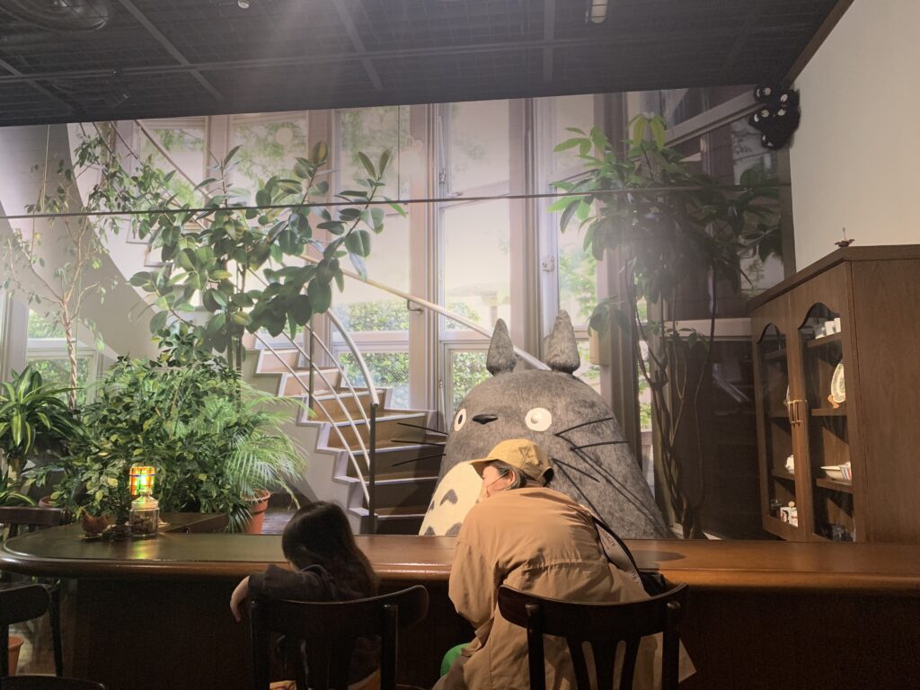 Hanging out with Totoro at Everything Ghibli Exhibition.